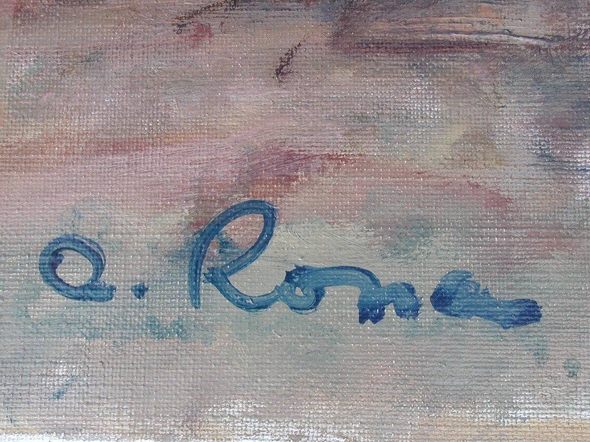 Bela Adalbert Rona  "bathers On The Beach" Oil On Canvas 50x61-photo-3